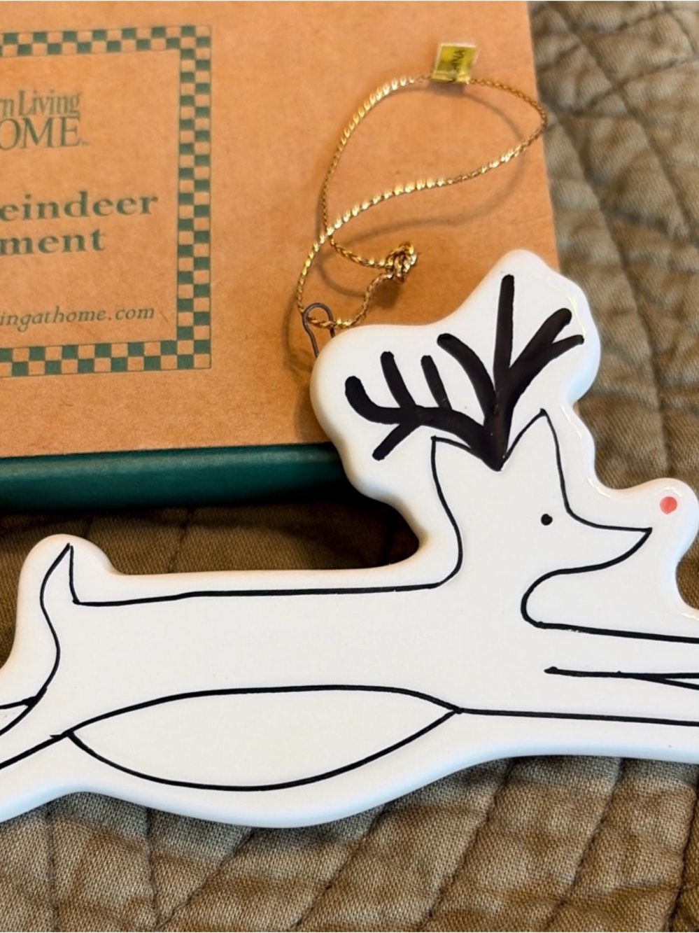 Rare Vintage SLAH Southern Living At Home Rudy Reindeer Ornament NIB NEW